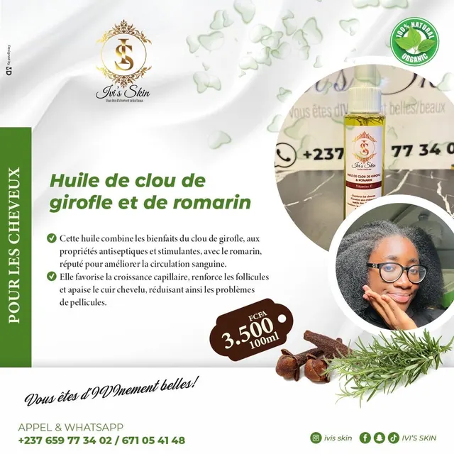 Image de Huile de clou de girofle et de romarin