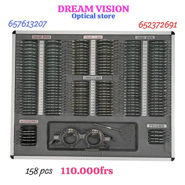 Image de Valisette des lentilles à essai 158 Pcs