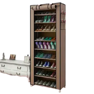 Product image attachment 1 - Shoe rack with cover 27 pairs