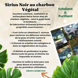 Photo 3 du produit  - savon Sirius Noir au charbon végétal