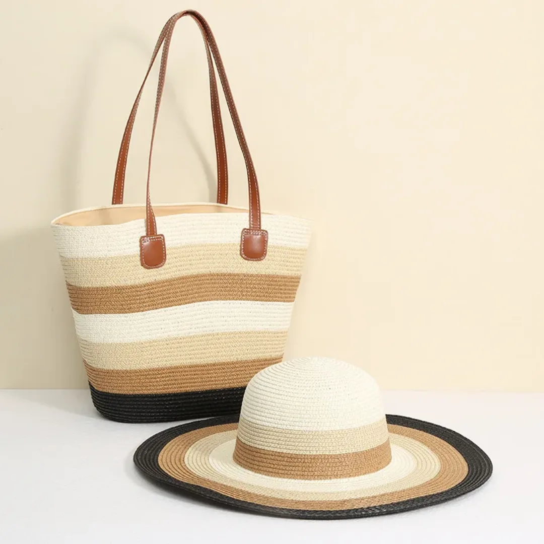 Photo 1 du produit - ensemble sac + chapeau de plage