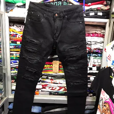 Image de Patalons noir Destroy faits en Jean