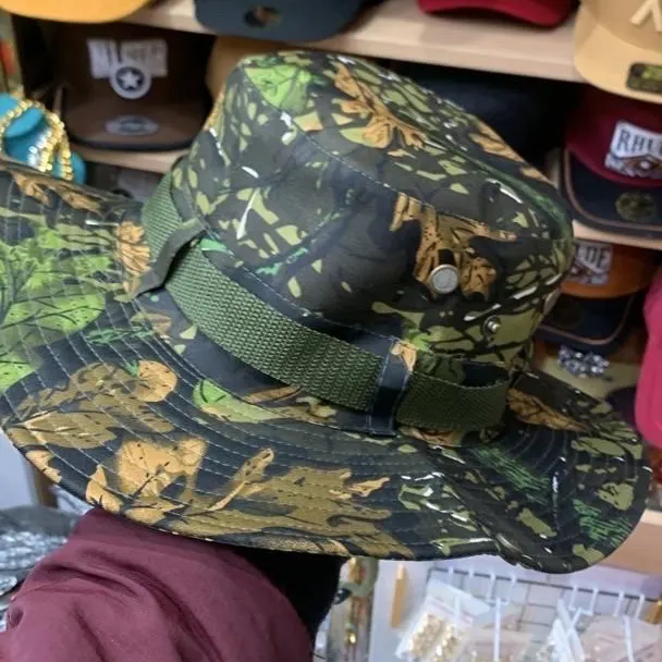 Image of Designer military bucket hat