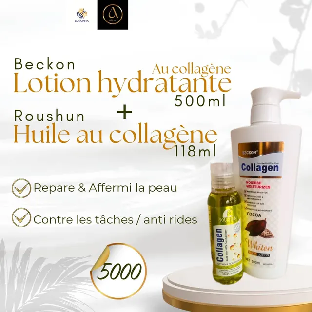 Image de lotion hydratante+ huile au collagène