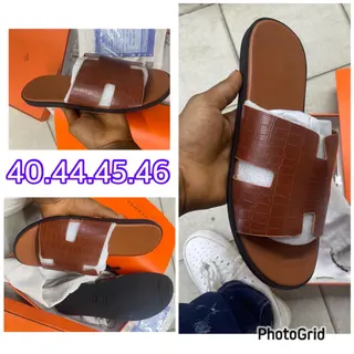Product image attachment 5 - Hermès men's slippers with cardboard