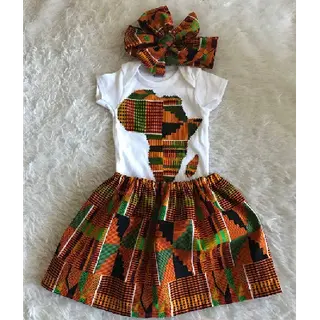 Product image attachment 1 - African skirt  ankara outfit African babygirl