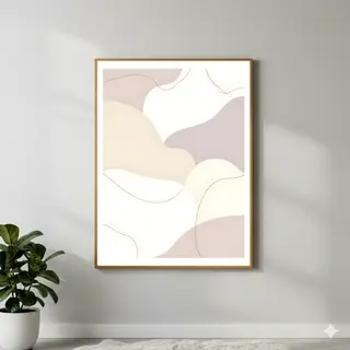 Product image attachment 2 - Art mural scandinave minimaliste abstrait