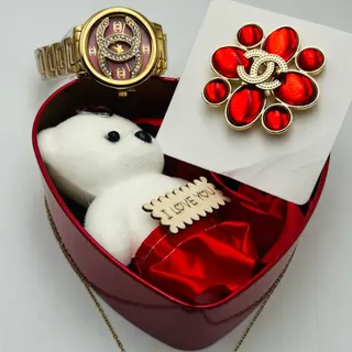 Product image attachment 4 - Coffret montre, chaîne et broche fin de série