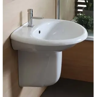 Photo 1 du produit  - Lavabo+Colonne Suspendue 70CM NB.Sans Robinet  FEDRA