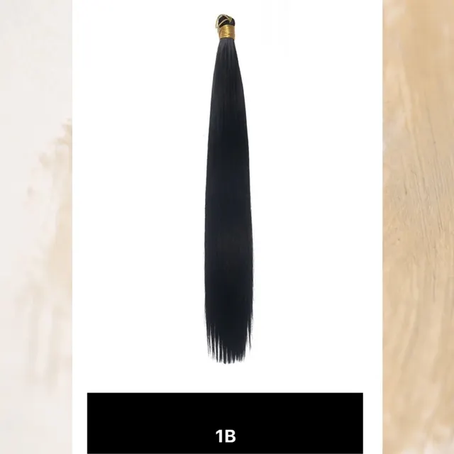 Image de silky straight hair single color