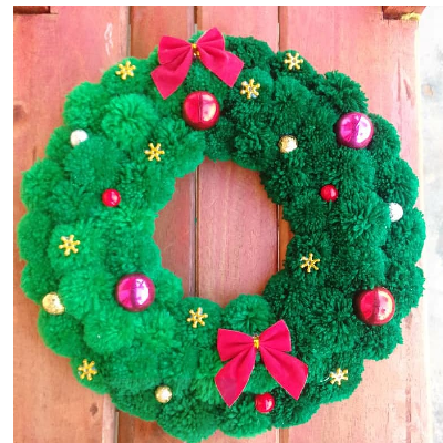Photo 1 du produit - Couronne de fleurs- verte