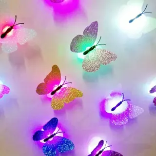 Product image attachment 1 - papillons led avec autocollant