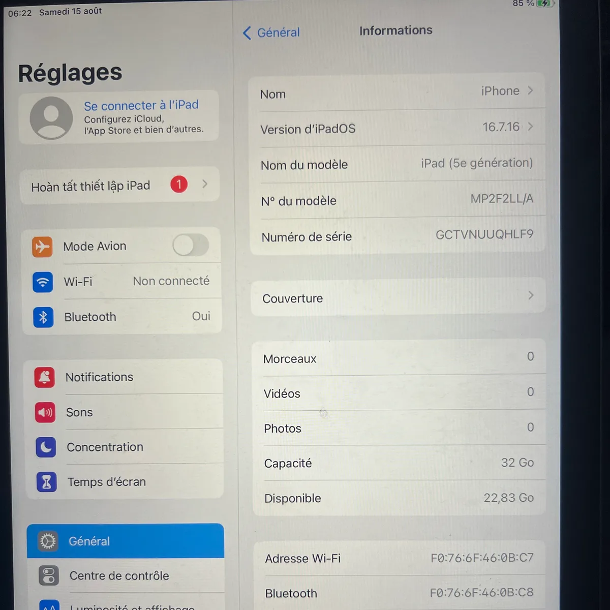 Product image attachment 1 - IPad 5 génération 32 gb