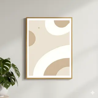 Product image attachment 3 - Art mural scandinave minimaliste abstrait