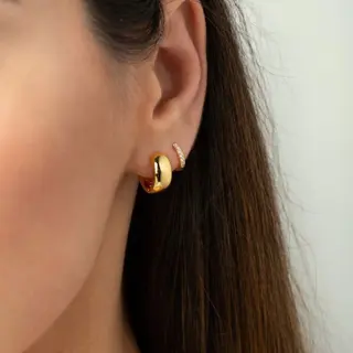 Photo 2 du produit  - mini créoles Xuping 18k