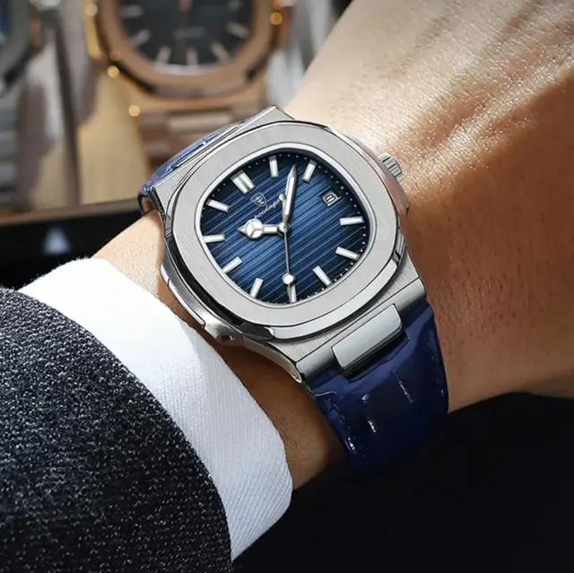 Image de montre Poedagar Bracelet en cuire