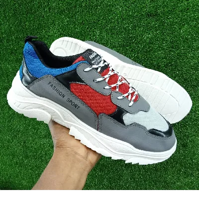 Photo 1 du produit - tennis gris, rouge