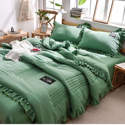Product image attachment 1 - Bed Sheet -Moss green