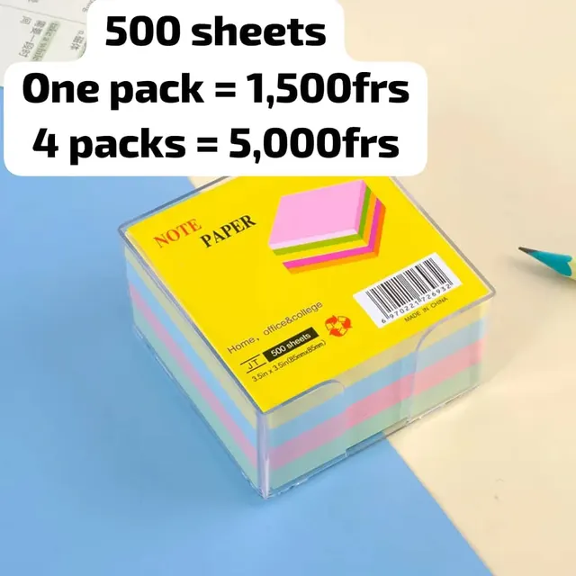 Image de 500 sheets post-it notes in a transparent box