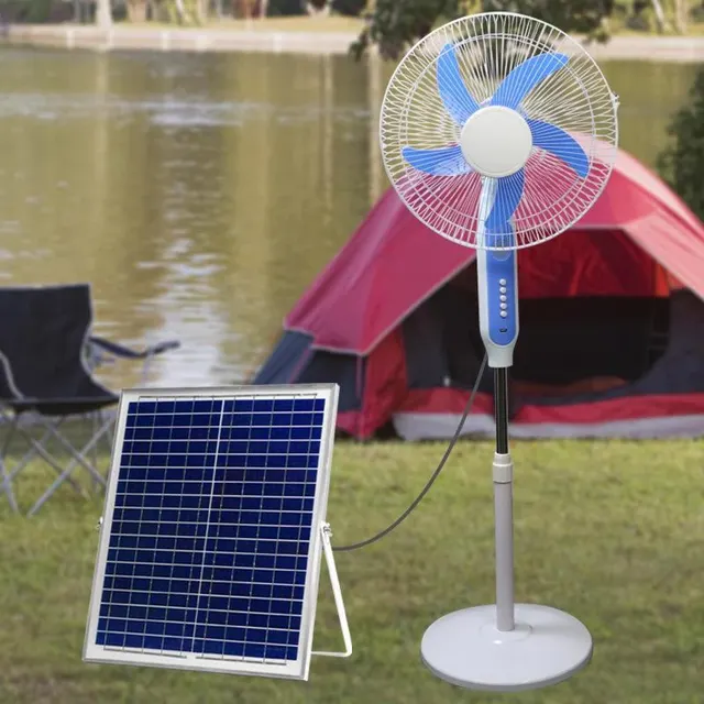 Image de VENTILATEUR RECHARGEABLE A PLAQUE SOLAIRES