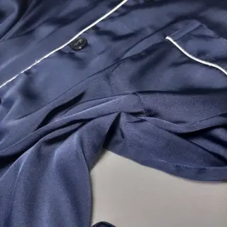 Photo 3 du produit  - Ensemble pyjamas en satin (chemise - pantalon)