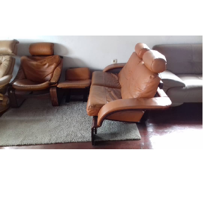 Photo 1 du produit - Salon en cuir, cuir de buffle