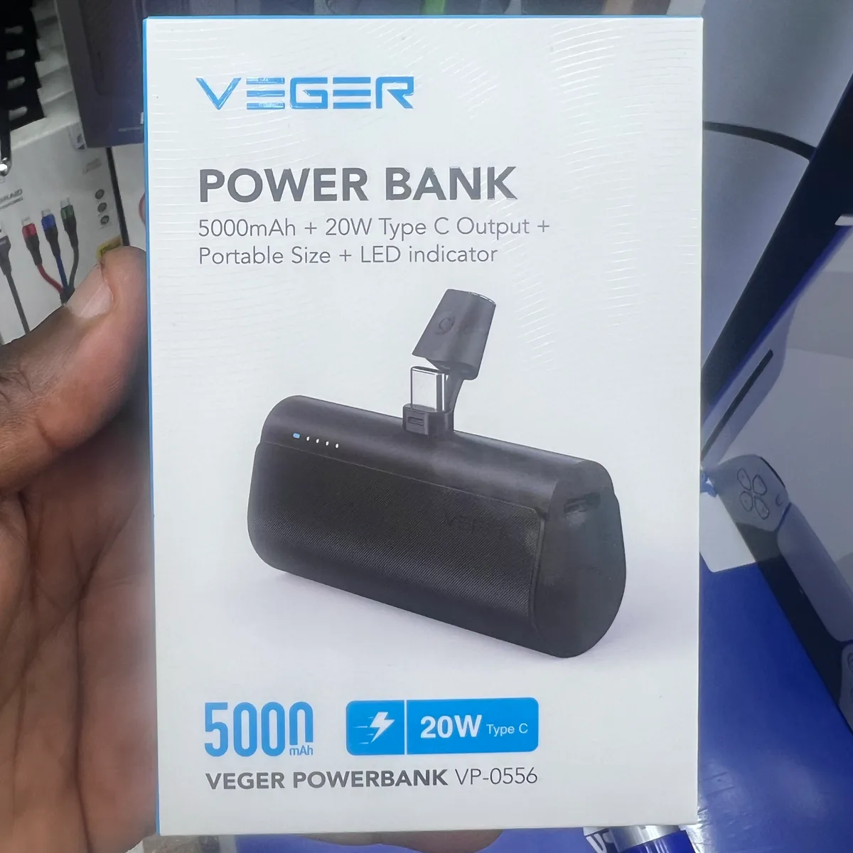 Product image attachment 1 - power bank VEGER sorti type c 5000mah