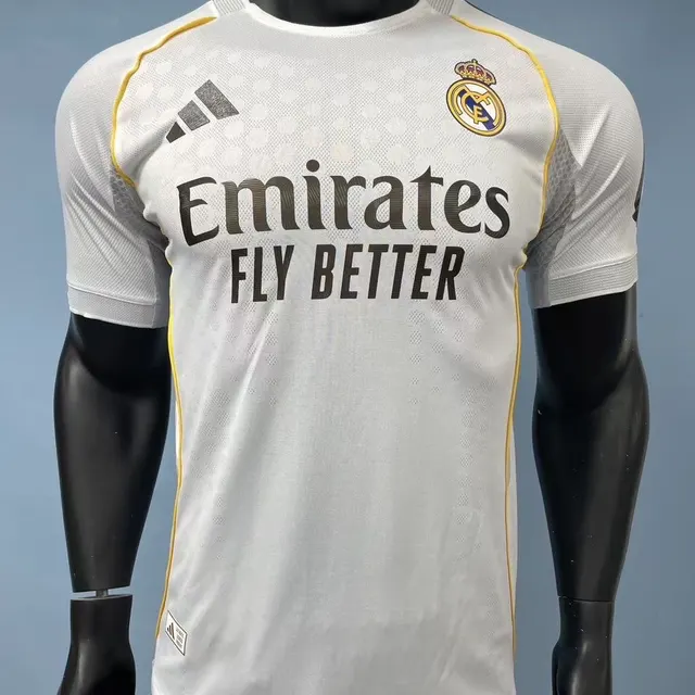 Image of REAL MADRID WHITE AND BLACK JERSEY 2025/2026