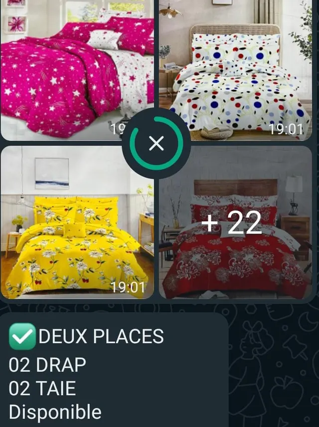 Image de draps, 2places