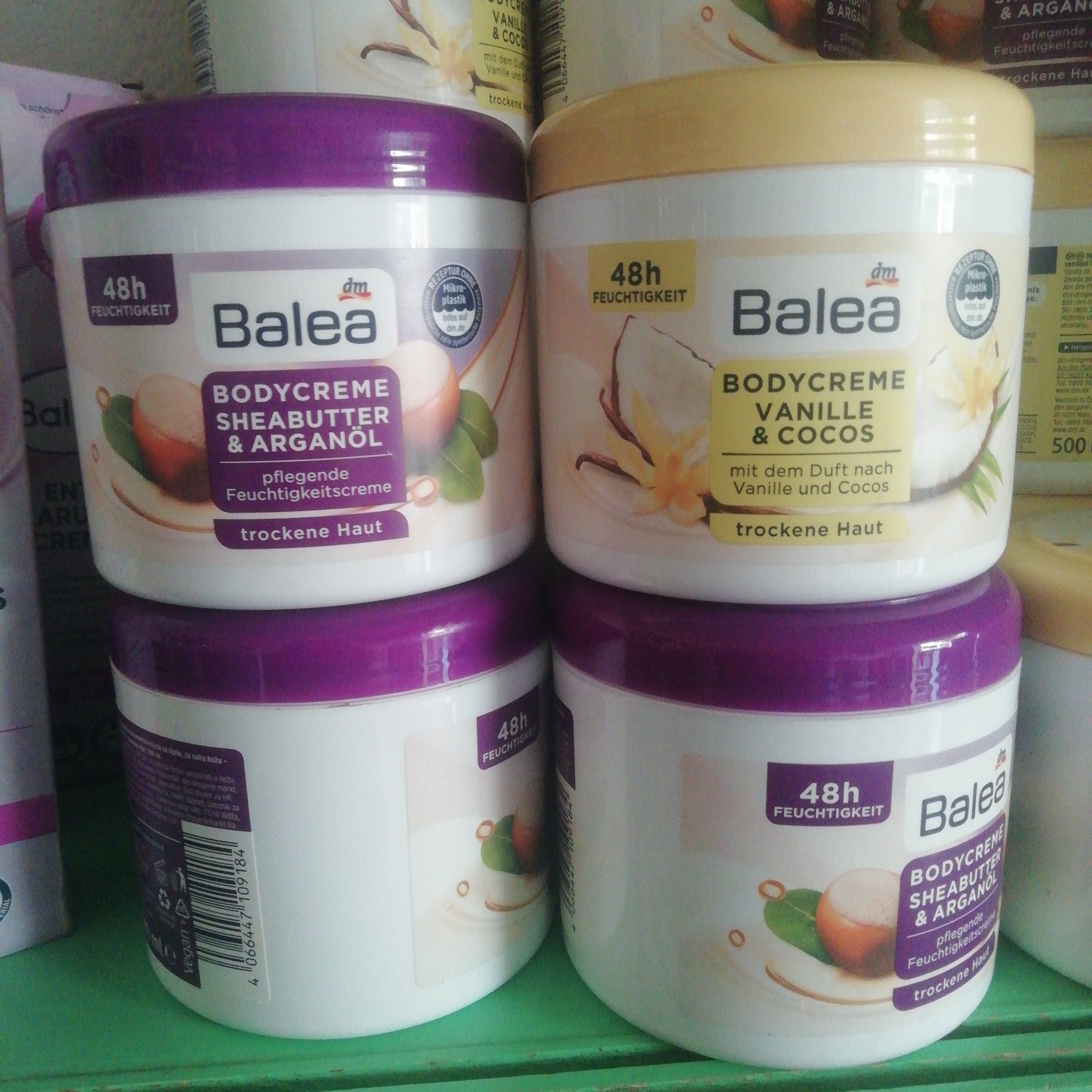 Balea body cream and soap