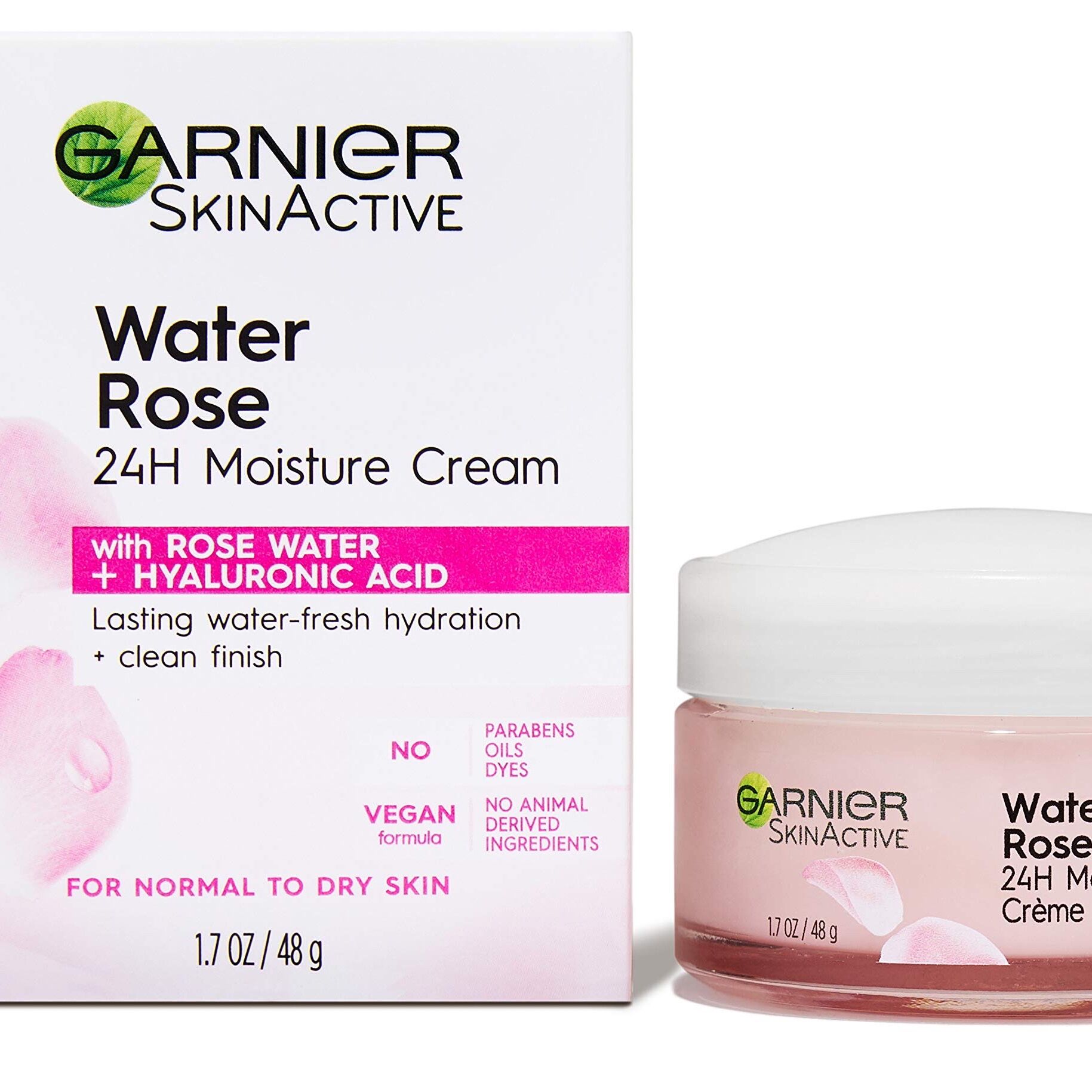 GARNIER with rose water and hyaluronic acid