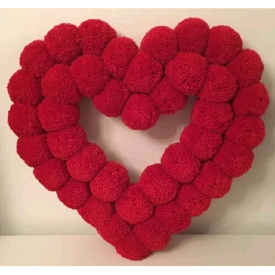 Photo 1 du produit - Couronne de fleurs- rouge sang
