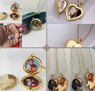 Product image attachment 1 - Photo locket necklace