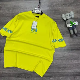 Photo 2 du produit  - T-shirt Balenciaga jaune, qualité supérieure