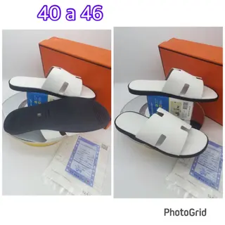 Product image attachment 1 - Hermès men's slippers with cardboard