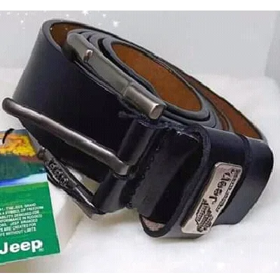 Photo 1 du produit - Ceinture en cuir noire Jeep