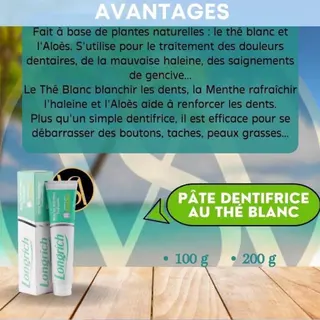 Photo 4 du produit  - Dentifrice au thé blanc