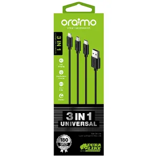 Product image attachment 1 - Oraimo 3 in 1 universal data Cable