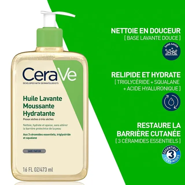 Image de CeraVe Huile Lavante Moussante 473 ml