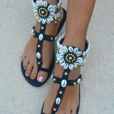 Product image attachment 1 - Afritude Beautiful Black Slippers