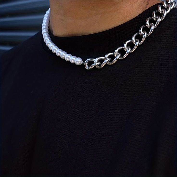 Men’s/women’s bi-material necklace