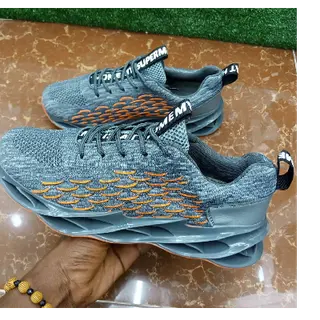 Product image attachment 1 - grey, orange sneakers