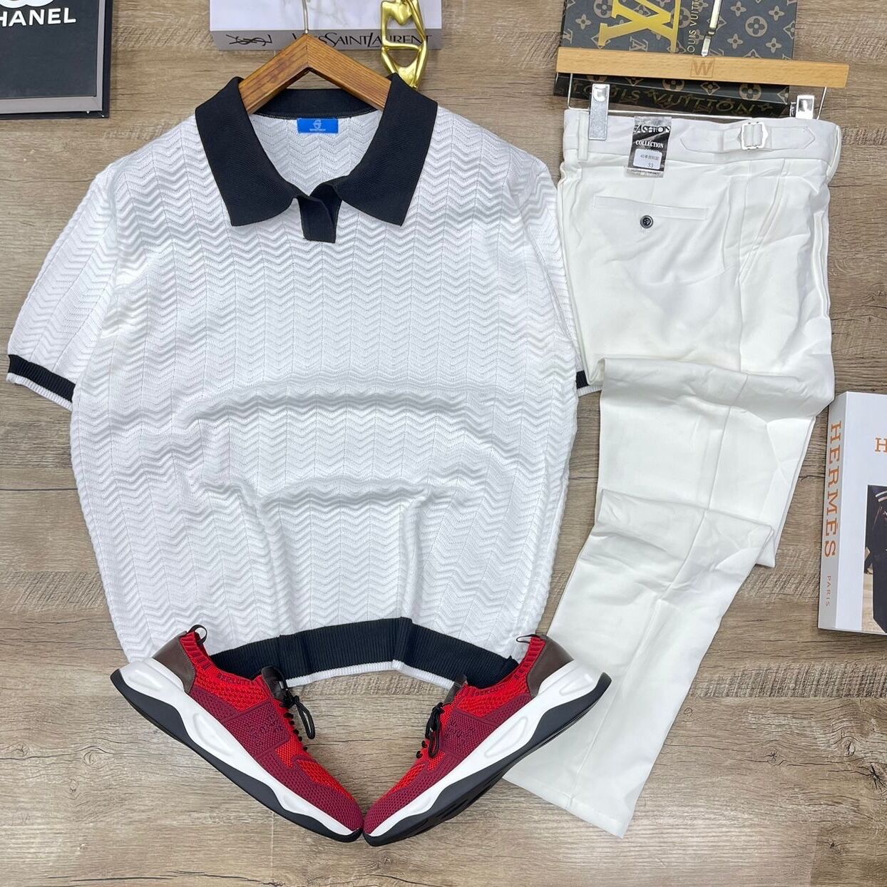 Product image attachment 1 - polo vintage + pantaloon cucumber