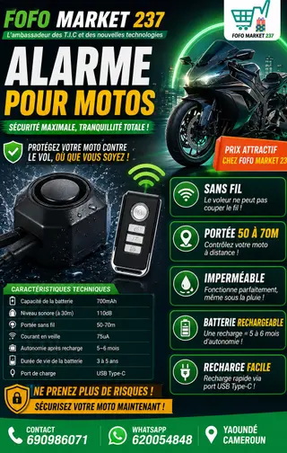 Photo 1 du produit  - alarmes sans fil pour Moto 🏍️