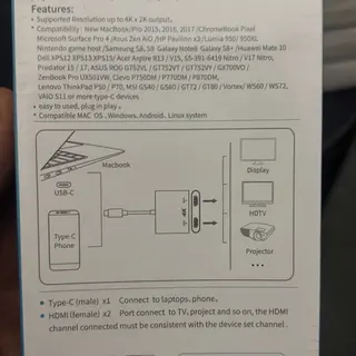 Photo 2 du produit  - TYPE C TO 2HDMI 4K