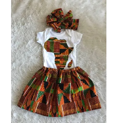 Image of Ankara outfit African baby girl
