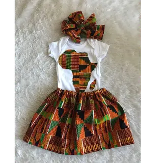 Photo 1 du produit  - Ankara outfit African baby girl