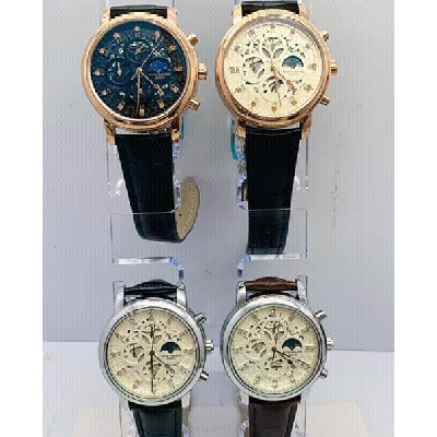 Photo 1 du produit - Montre en cuir - Noir, Marron