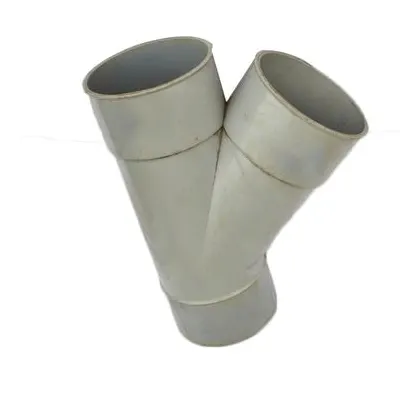 Image de Té PVC Culotte - 110-45° MF - Gris Lot De 2 Pièces