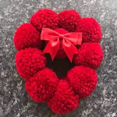 Image de Couronne de fleurs- rouge